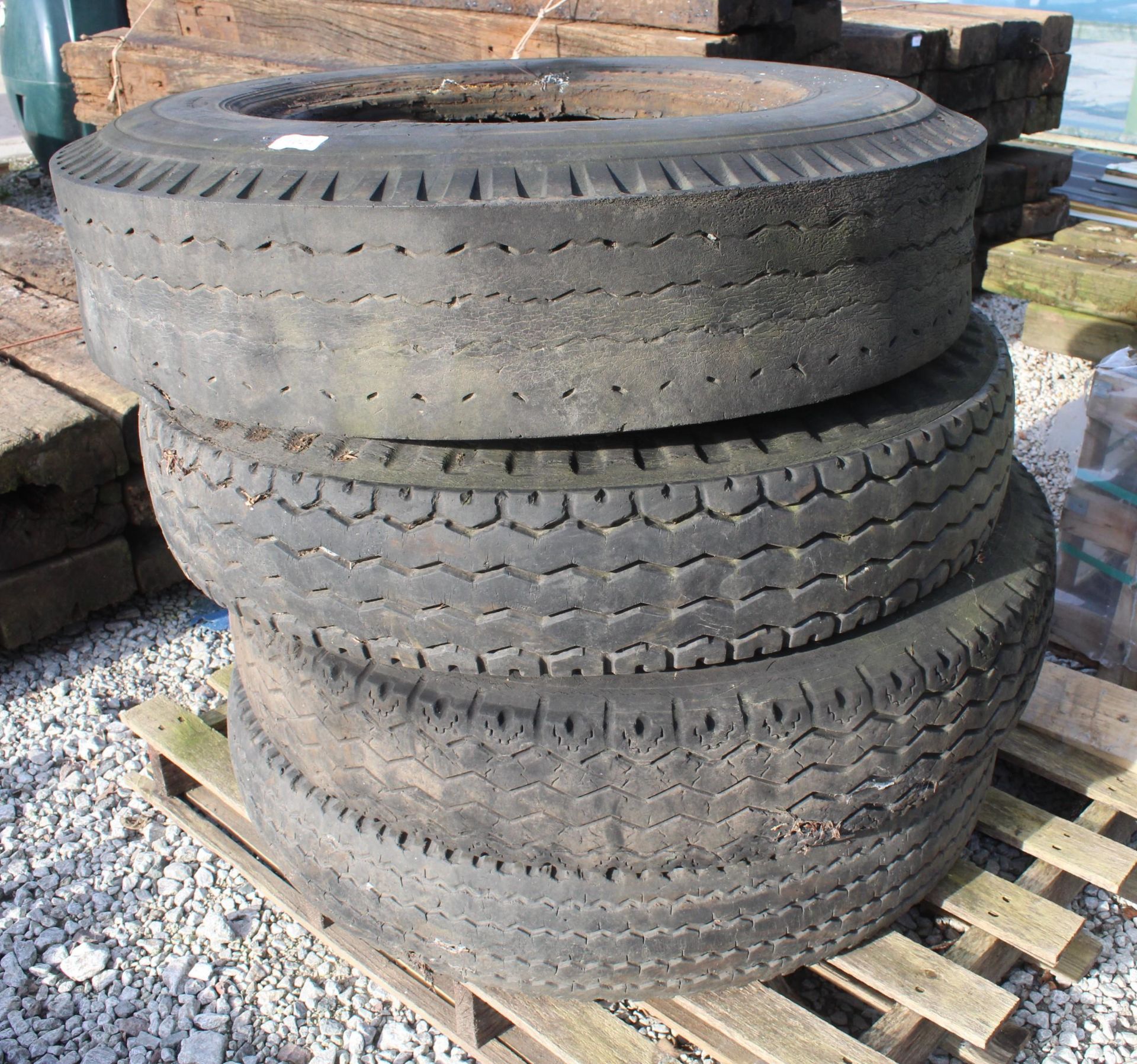 FOUR LARGE TYRES PLUS VAT