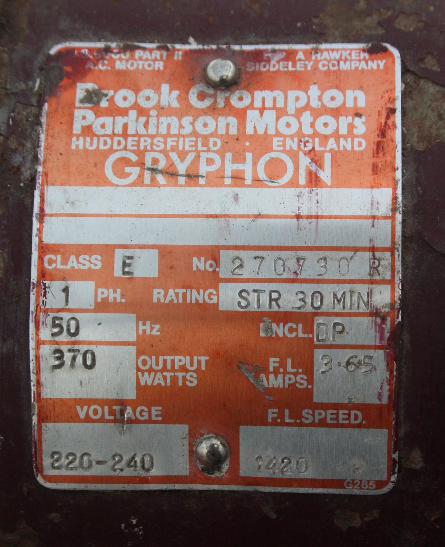 A HAWKER SIDDELEY SINGLE PHASE BAND SAW NO VAT - Image 3 of 4