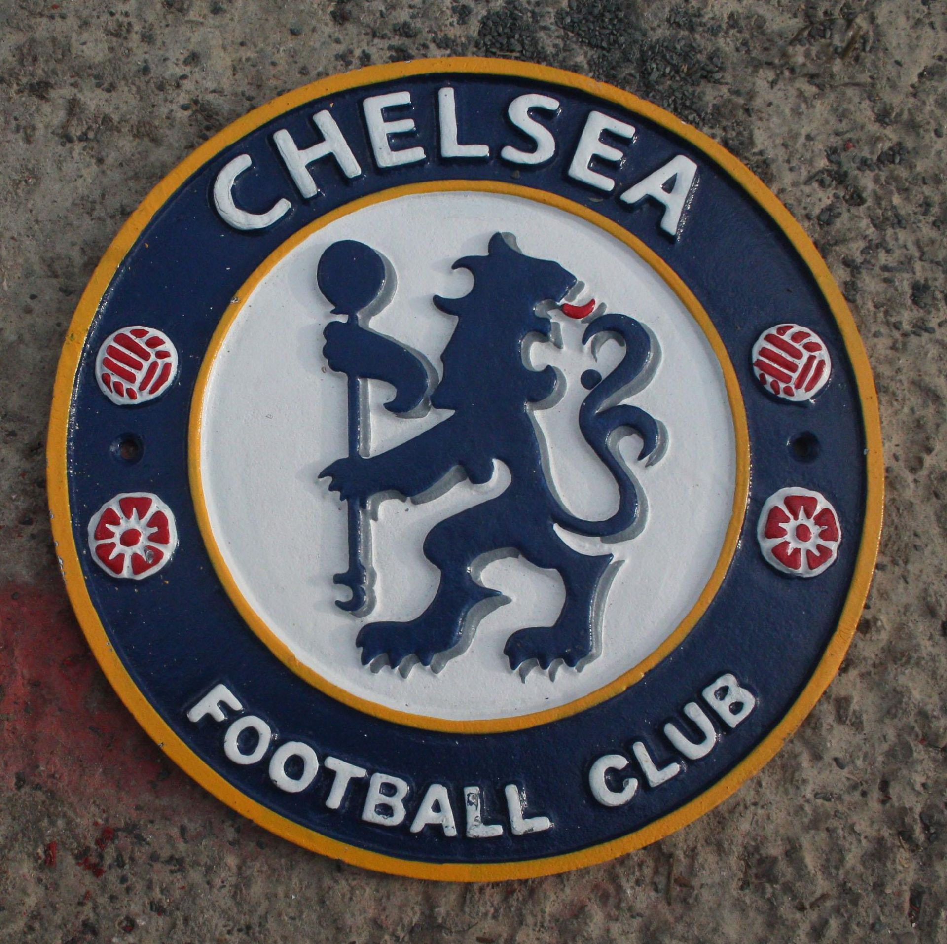 A CAST IRON CHELSEA SIGN + VAT