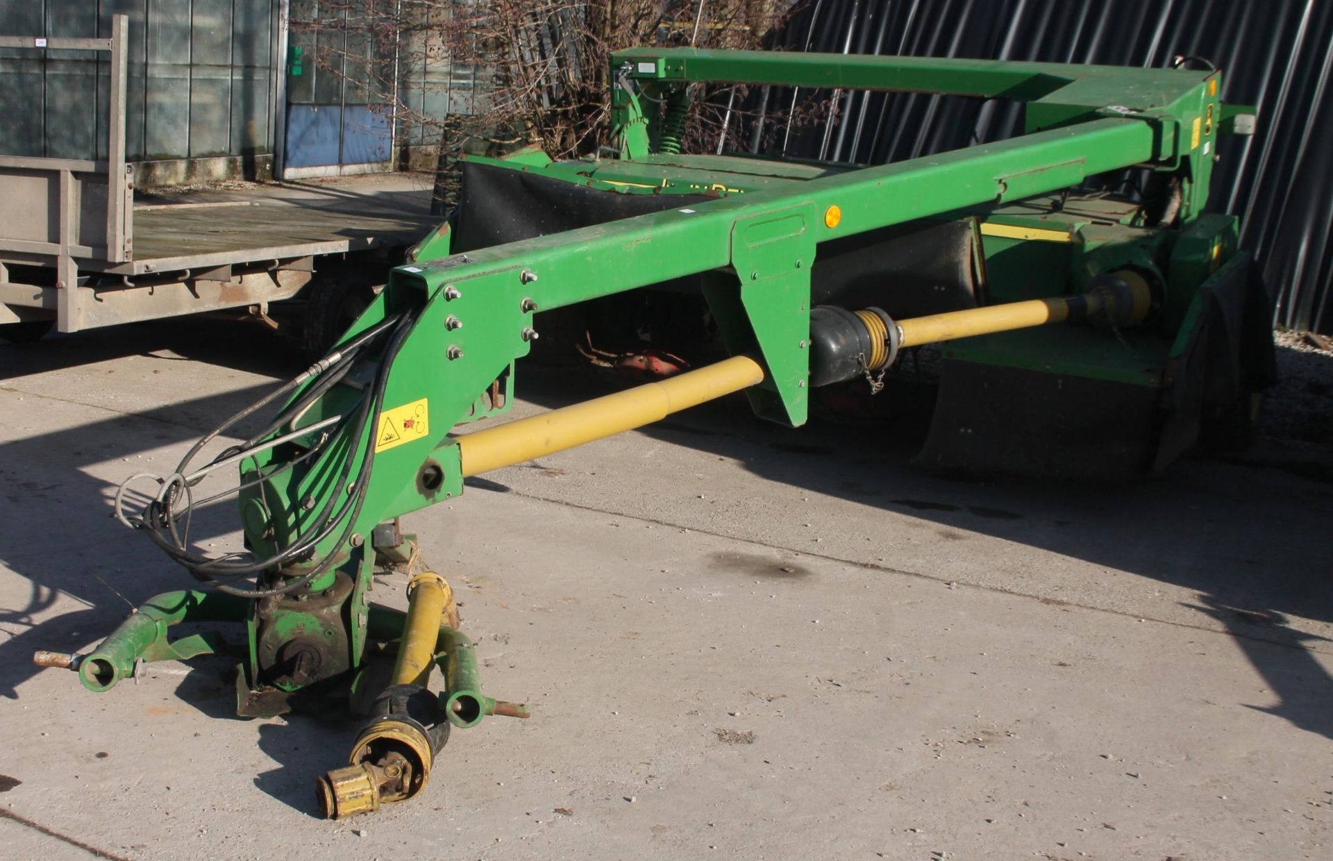 A JOHN DEERE 1365 TRAILED MOWER PLUS VAT