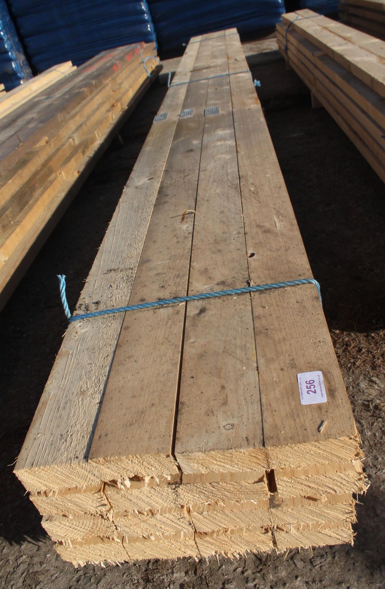 SIXTEEN LENGTHS OF TIMBER (12FT 9" x 3" x 1.5") PLUS VAT