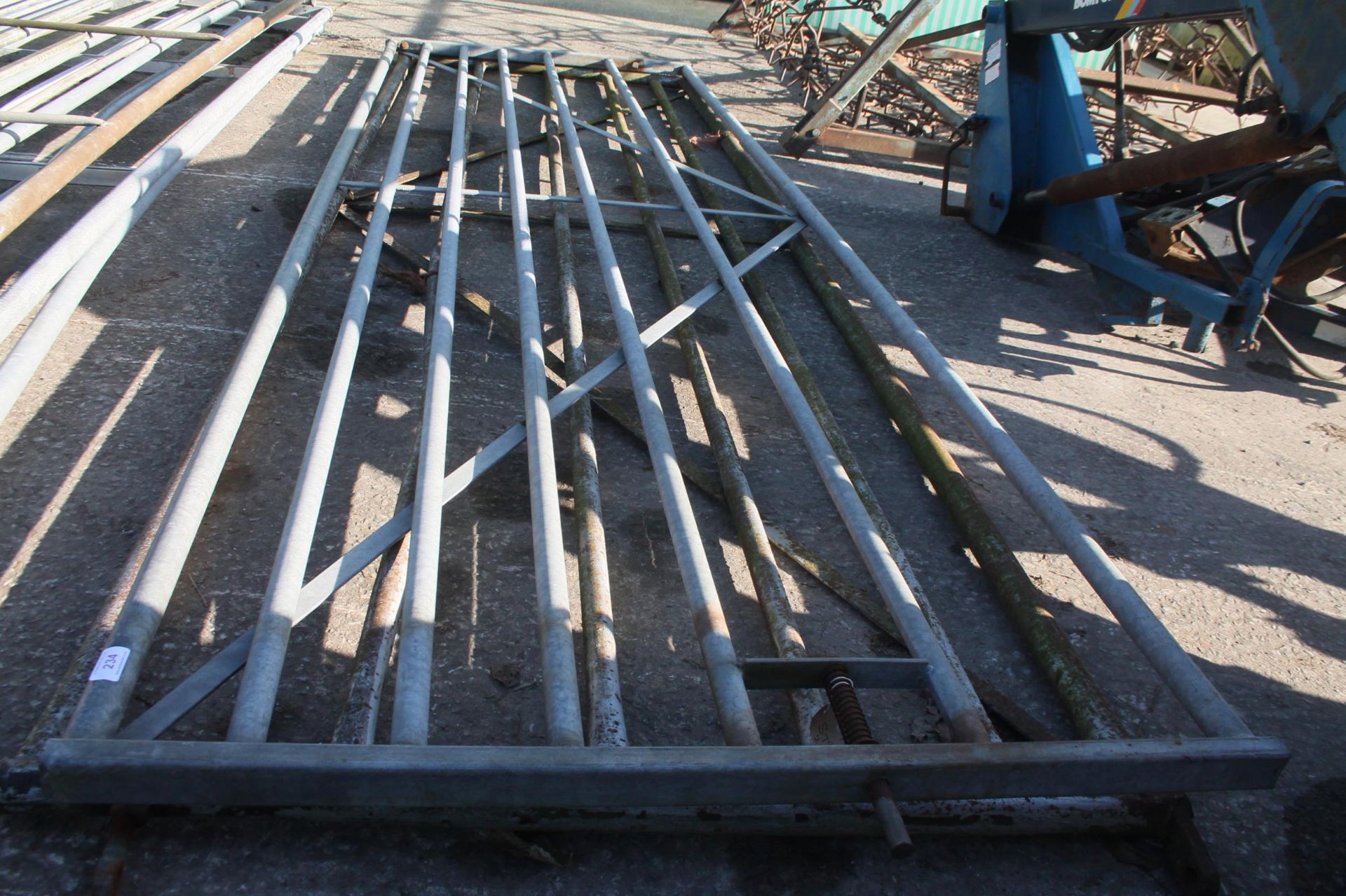 TWO GALVANISED METAL 12FT LONG FIELD GATES PLUS VAT