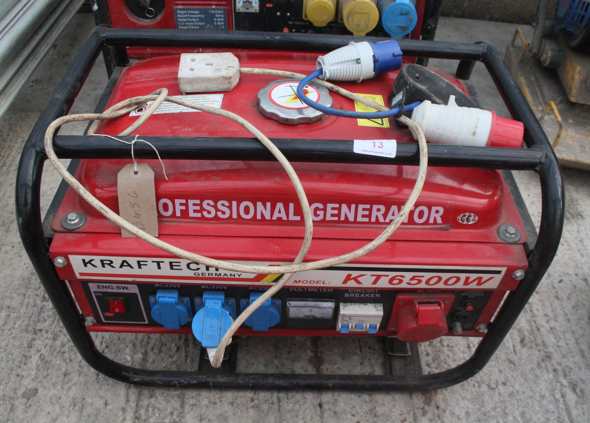 A KRAFTECH KT6500W PROFRSSIONAL GENERATOR - PLUS VAT