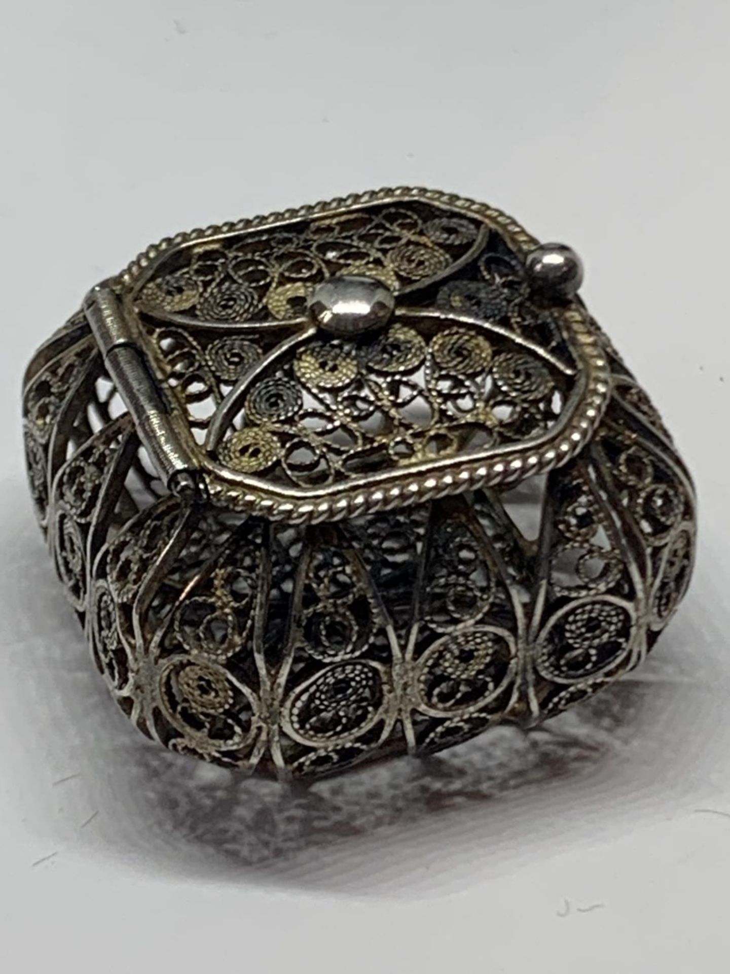 A BOXED SILVER POMANDER