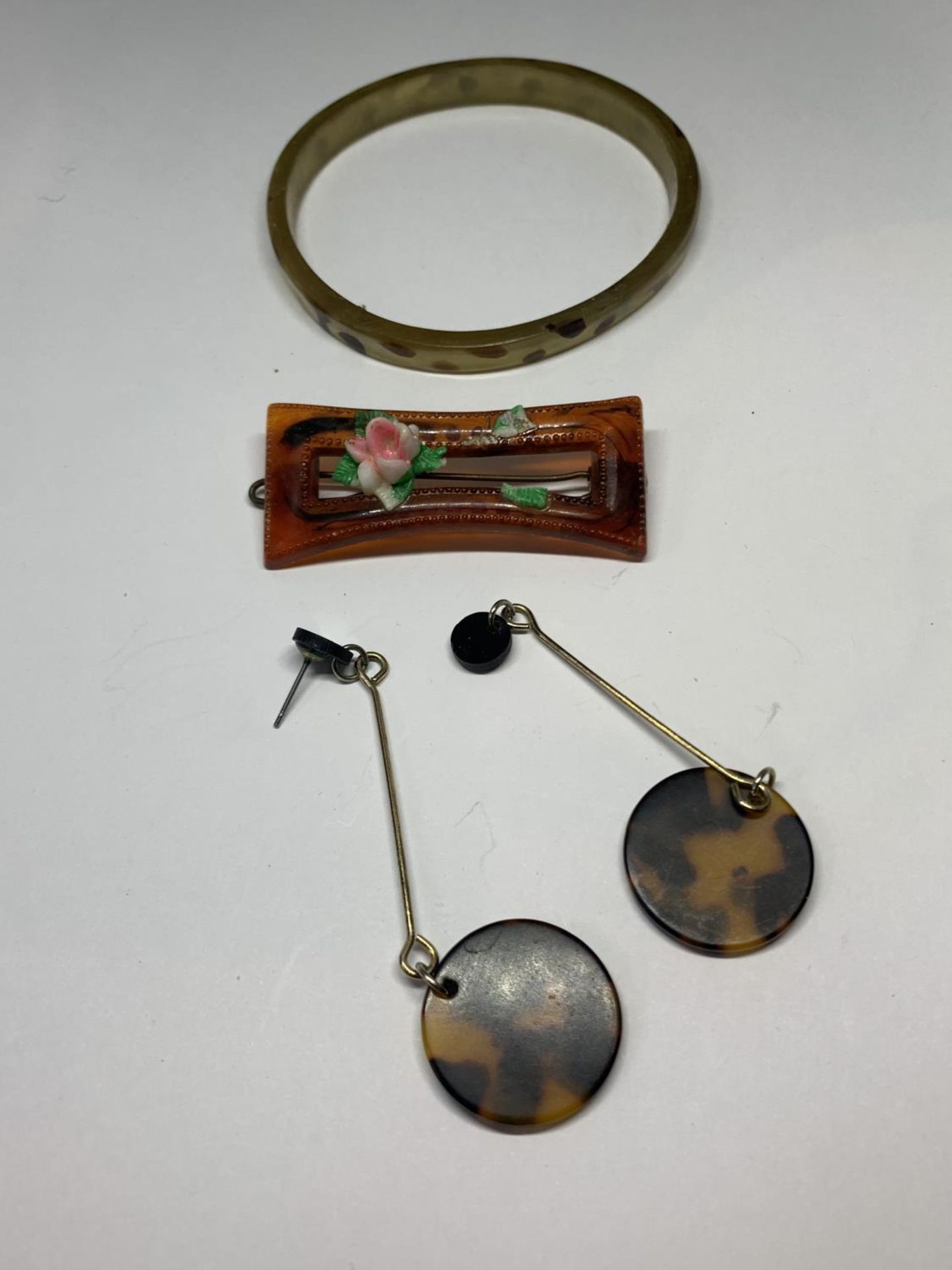 THREE TORTOISE SHELL ITEMS