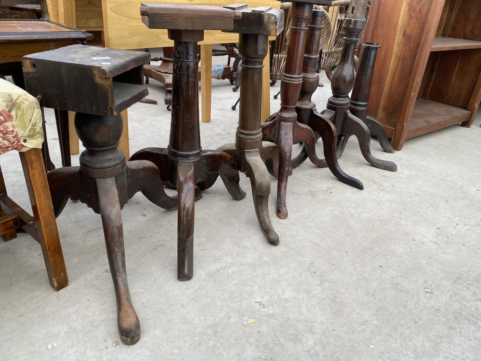 SEVEN VARIOUS GEORGE III TABLE TRIPODS - Image 2 of 3