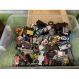 A LARGE COLLECTION OF PLYWORN DIECAST CARS