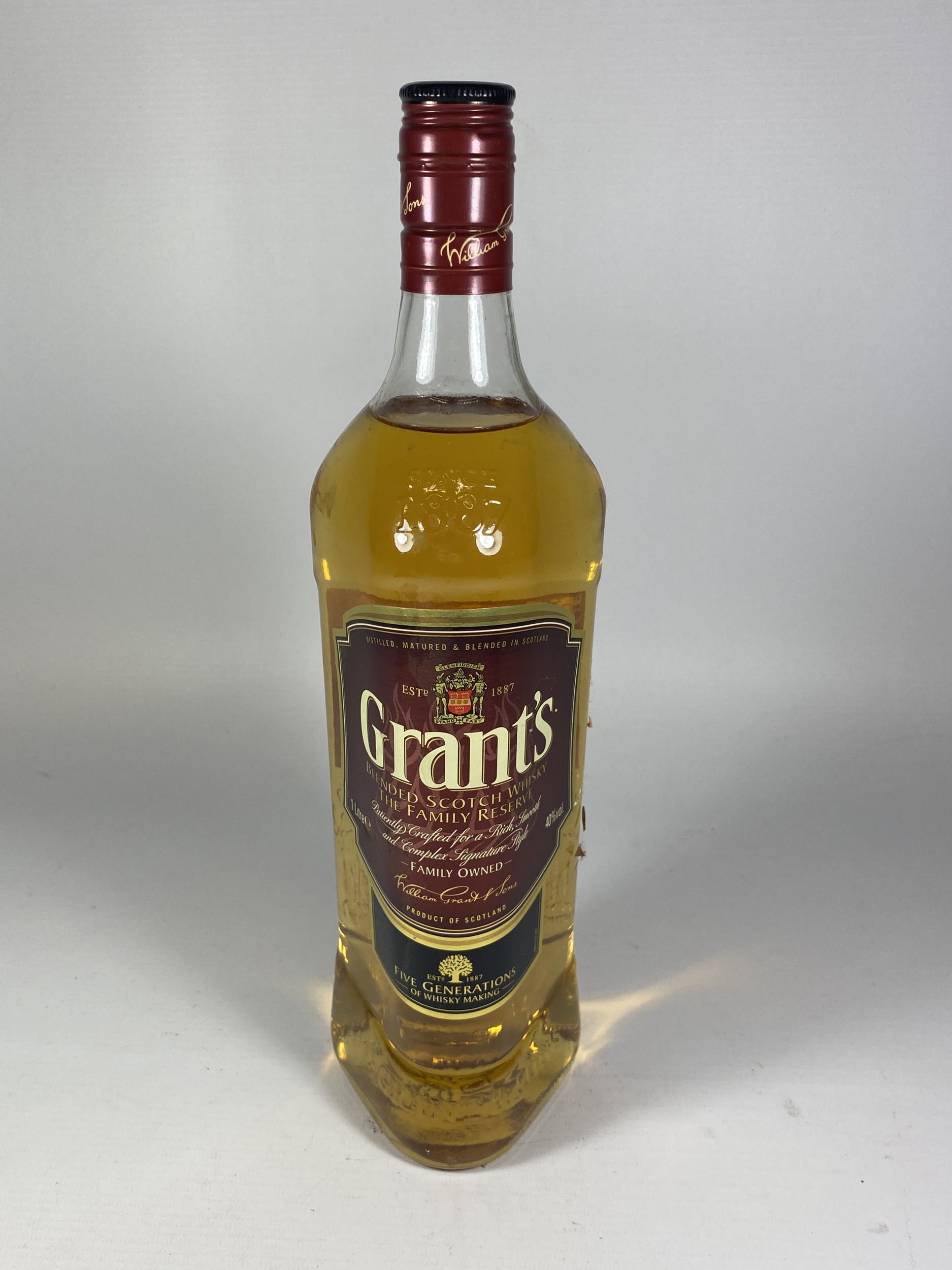 1 X 1L BOTTLE - GRANT'S BLENDED SCOTCH WHISKY