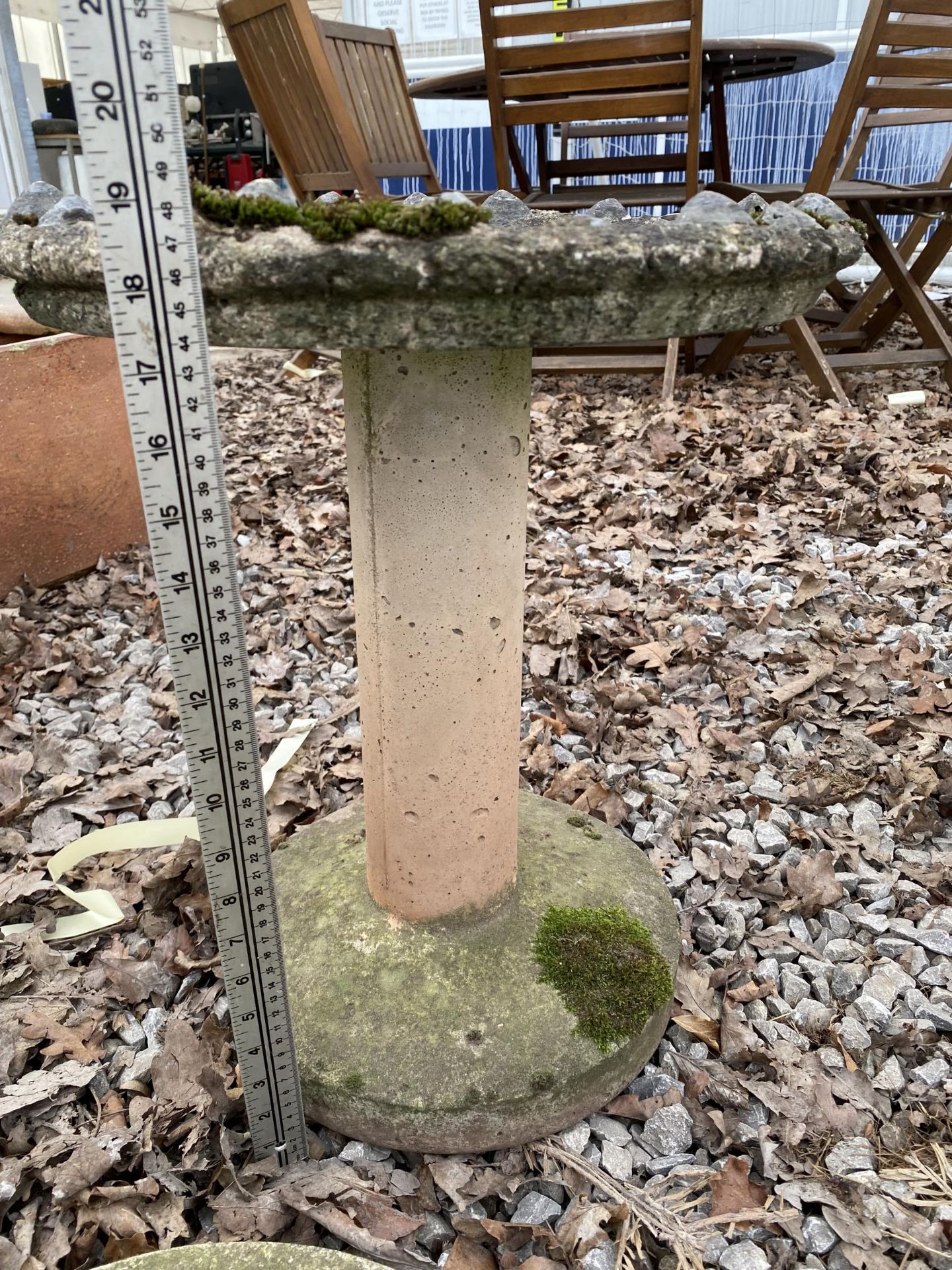 A RECONSTITUTED STONE BIRD BATH - Image 2 of 3