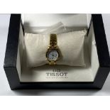 A BOXED LADIES TISSOT PR50 DATE WATCH