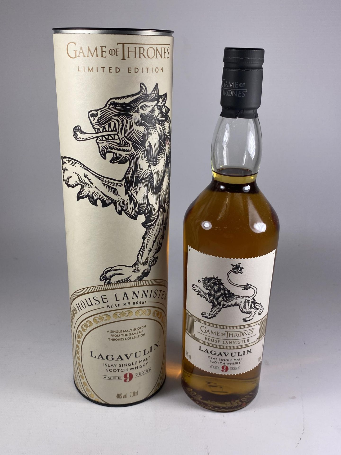 1 X 70CL BOXED BOTTLE - A GAME OF THRONES LIMITED EDITION LAGAVULIN 9 YEAR OLD HOUSE LANNISTER ISLAY