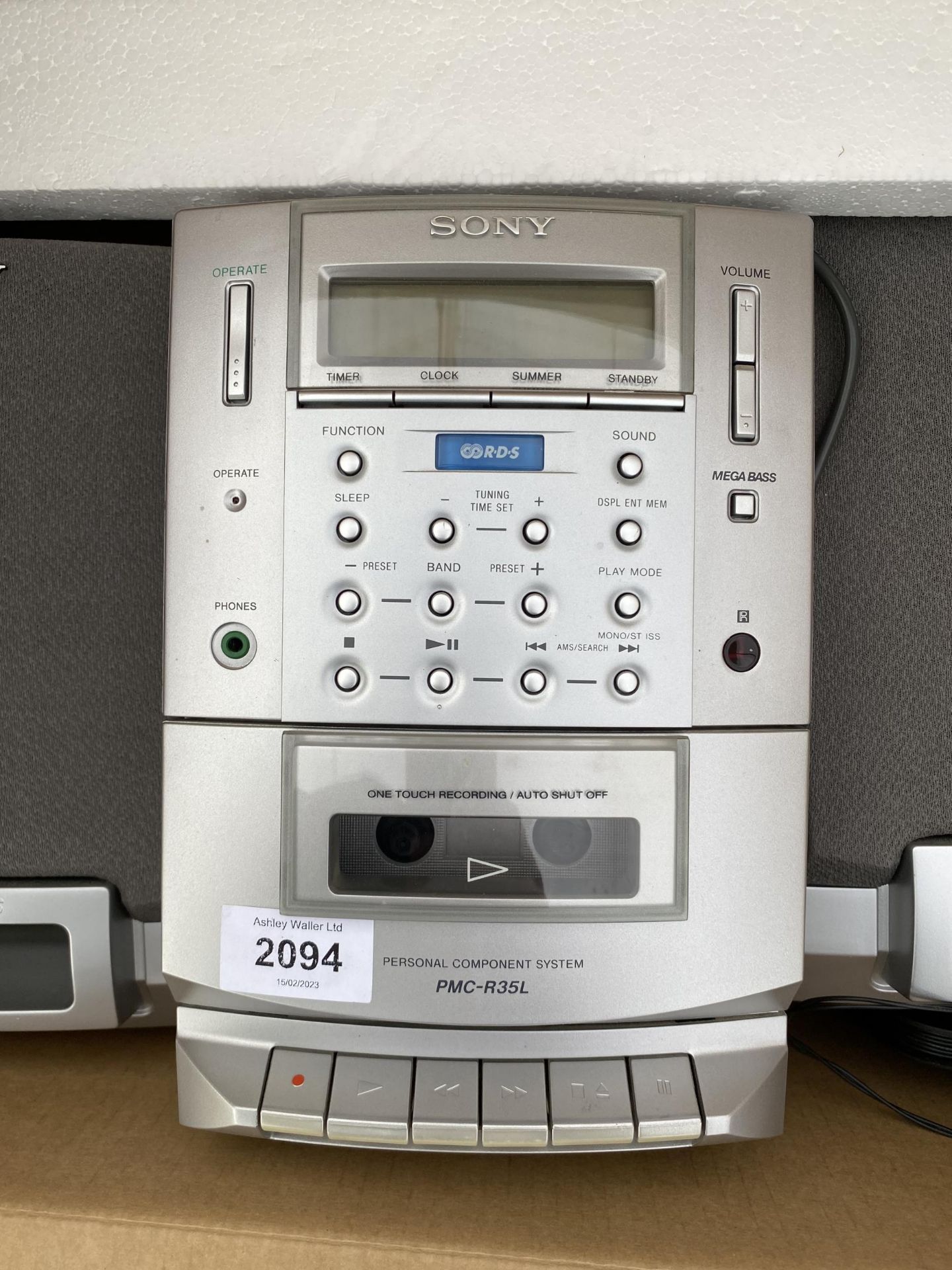 A SONY MINI STEREO SYSTEM WITH TWO SPEAKERS - Image 2 of 2