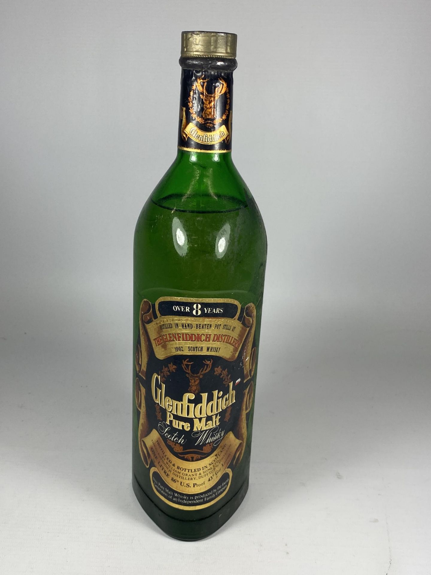 1 X 1L BOTTLE - GLENFIDDICH 8 YEAR OLD PURE MALT SCOTCH WHISKY