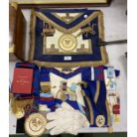 A COLLECTION OF STAFFORDSHIRE MASONIC ITEMS TO INCLUDE A SILVER ST MICHAELS MEDAL, FURTHER GILT