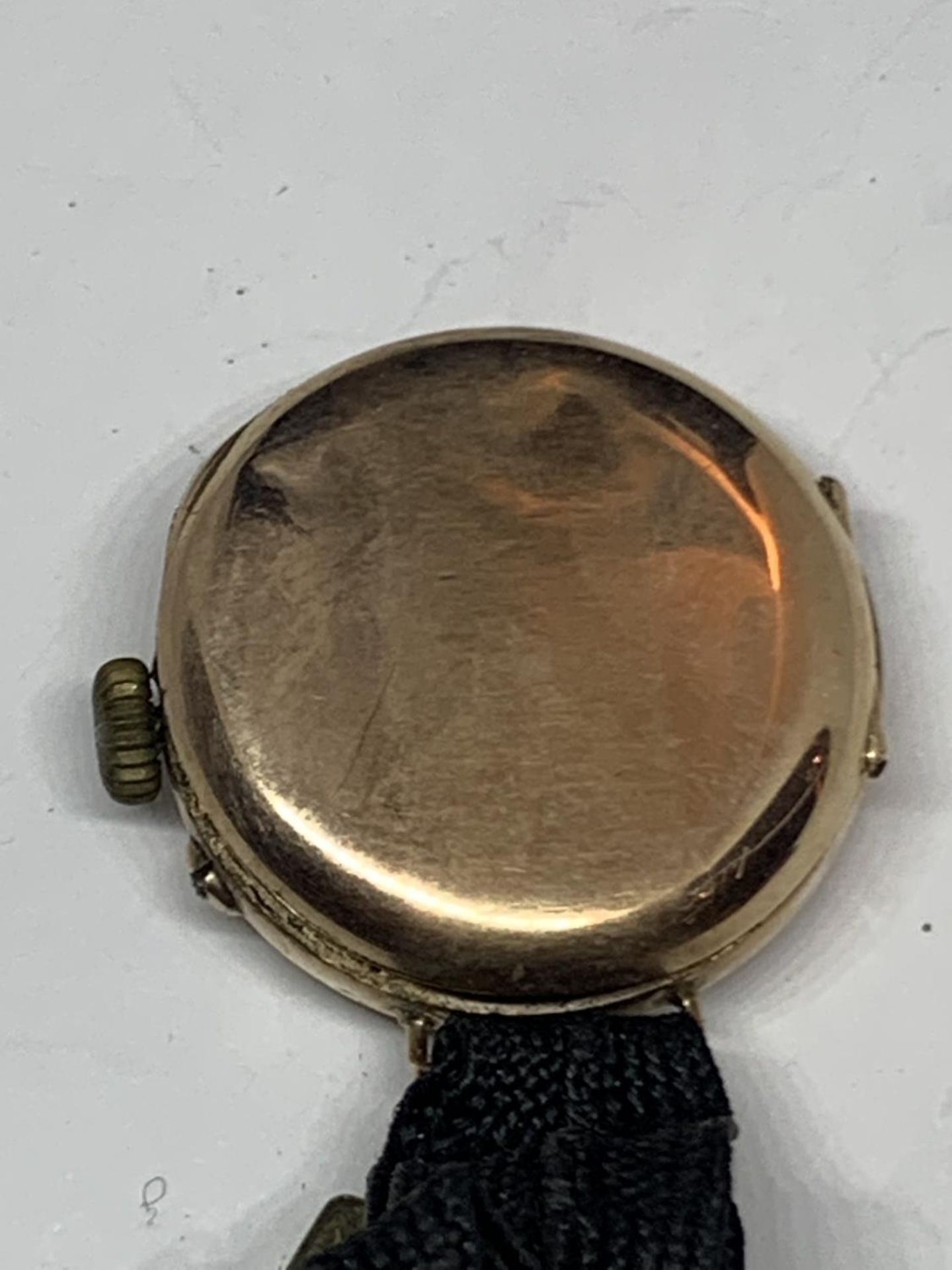 A VINTAGE SWISS 9CT YELLOW GOLD CASED LADIES WATCH, A/F - Image 3 of 4