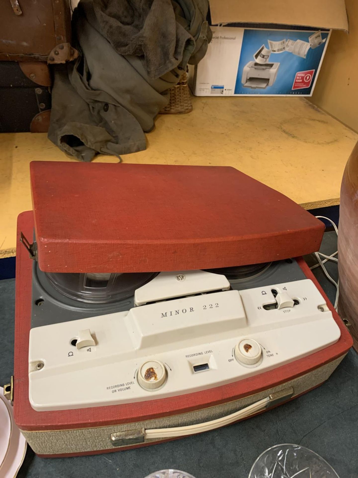 A BSR MINOR 222 TAPE TO TAPE RECORDER IN GOOD CONDITION