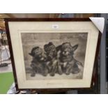A FRAMED CHEVIOT PRINT TITLED 'SCOTS TRIED AND TRUE'