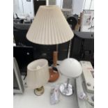 AN ASSORTMENT OF TABLE LAMPS