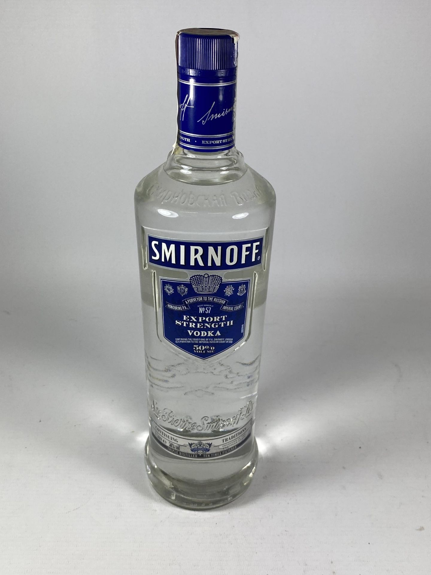 1 X 1L BOTTLE - SMIRNOFF EXPORT STRENGTH VODKA