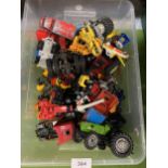 A BOX OF ASSORTED TOY VEHICLES