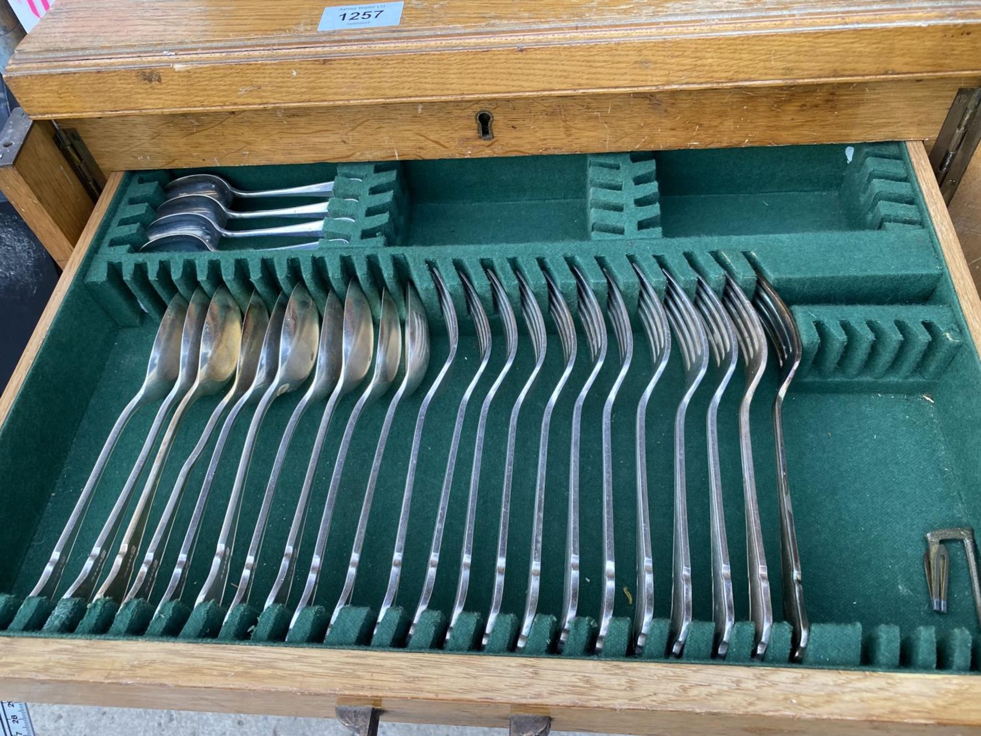 A PART COMPLETE WOODEN CASED CANTEEN OF CUTLERY - Image 5 of 5