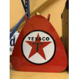 A RED TEXACO PETROL CAN