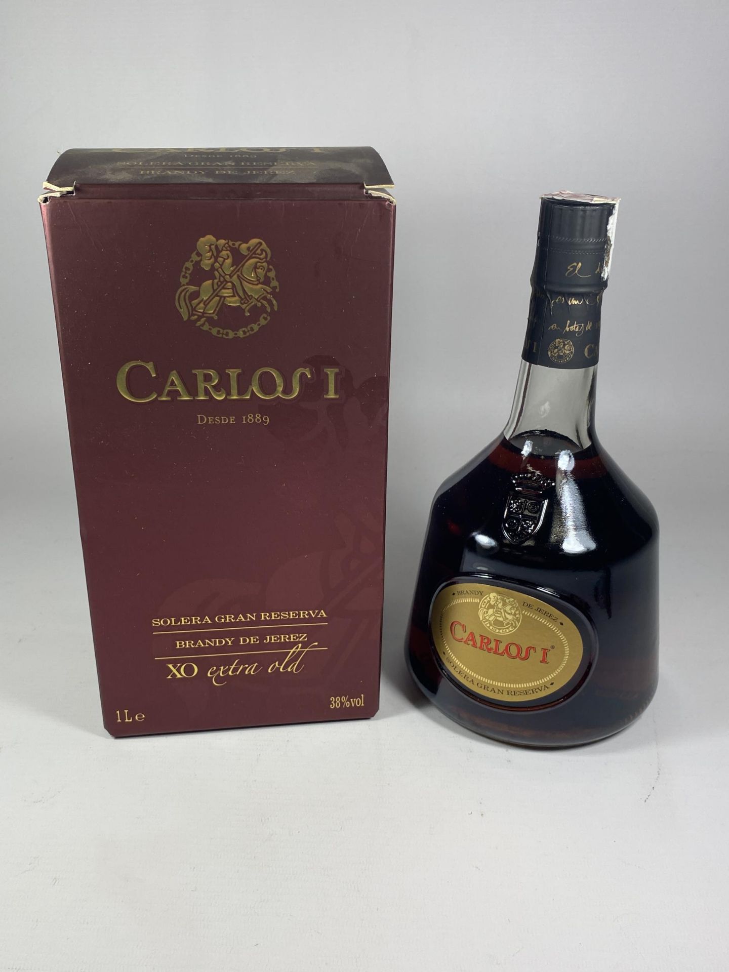 1 X 1L BOXED BOTTLE - CARLOS I XO BRANDY