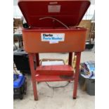 A METAL CLARKE PARTS WASHER TABLE