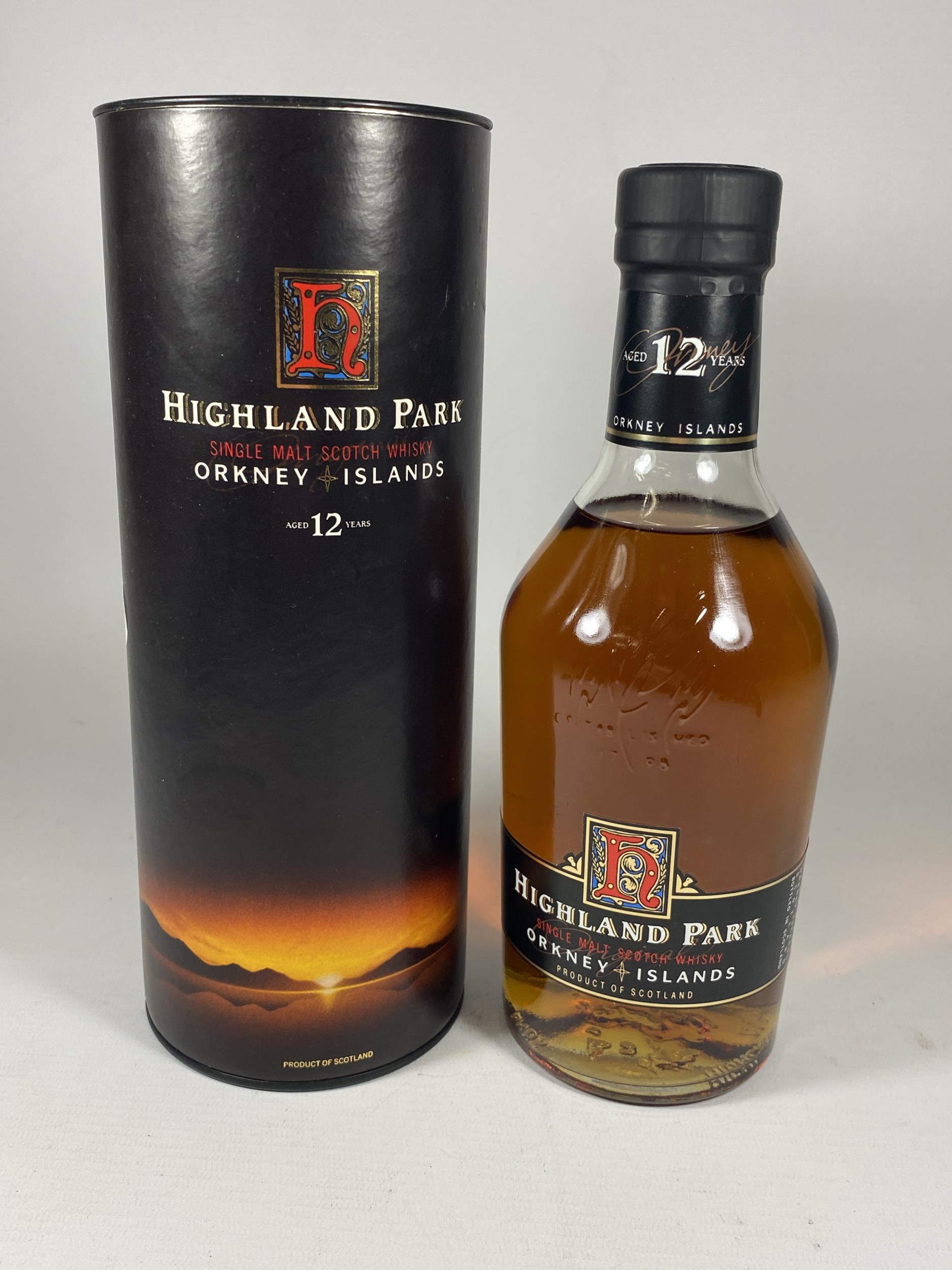 1 X 70CL BOXED BOTTLE - HIGHLAND PARK 12 YEAR OLD ORKNEY ISLANDS SINGLE MALT SCOTCH WHISKY