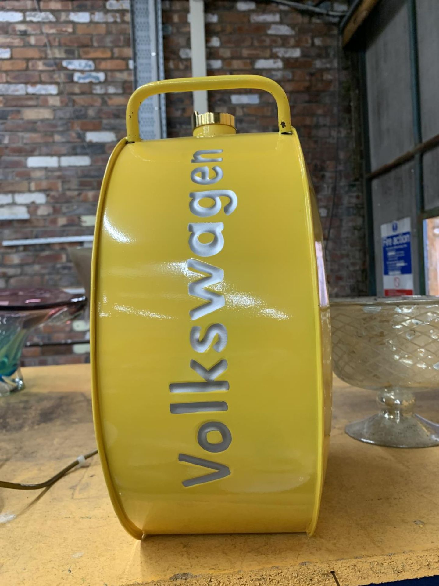 A YELLOW VOLKSWAGON PETROL CAN - Image 2 of 2