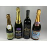 4 X MIXED BOTTLES - CHARLES HEIDSIECK CHAMPAGNE, CAMPO VIEJO 1991 GRAN RESERVA, CHAMPAGNE & CHAMPOMY