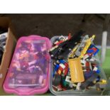 TWO CONTAINERS CONTAINING A LARGE QUANTITY OF LEGO