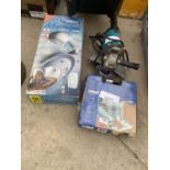 AN ASSORTMENT OF ITEMS TO IUNCLUDE A NUTOOL JIGSAW AND A MAKITA ANGLE GRINDER ETC