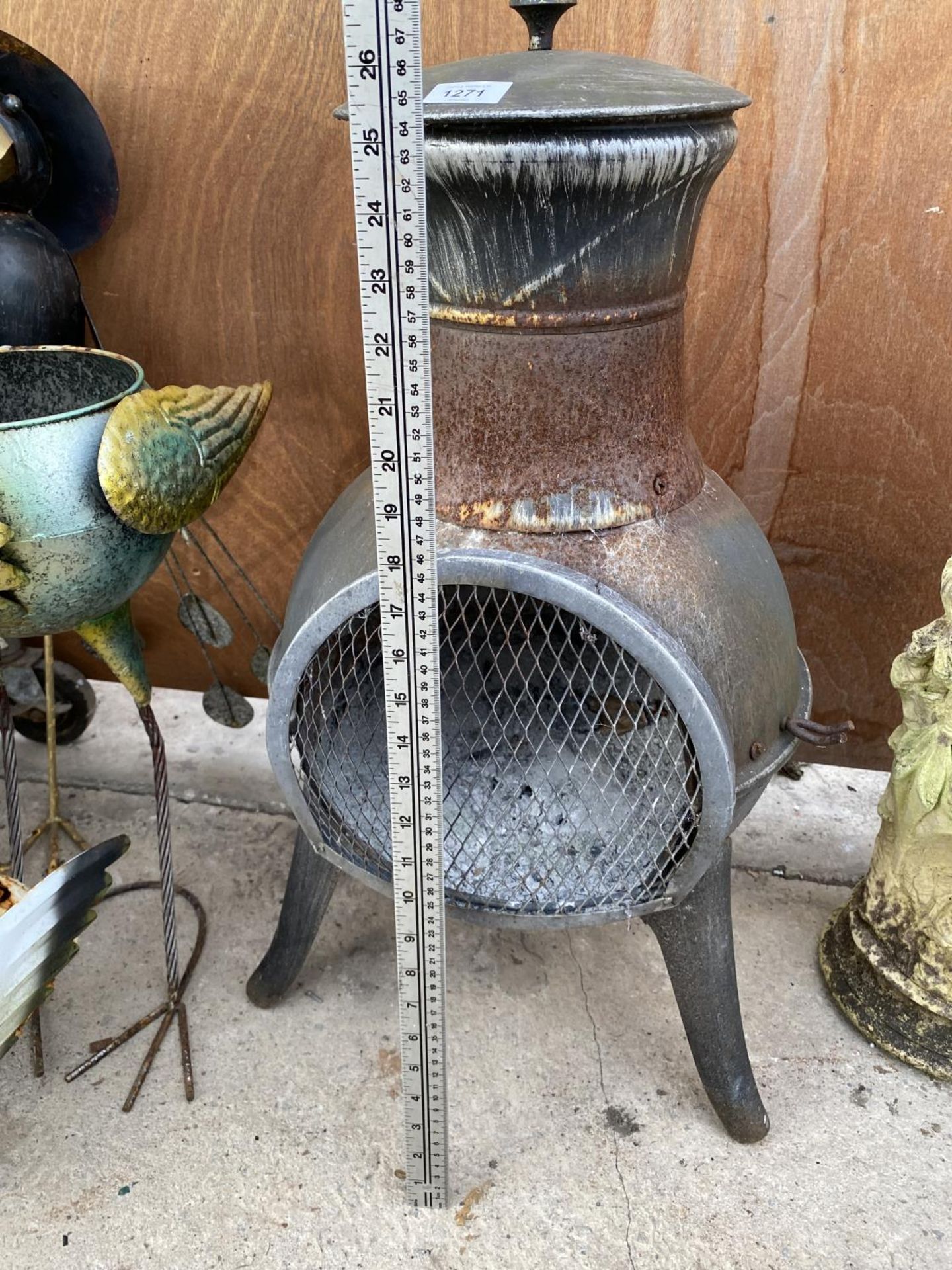 A METAL GARDEN CHIMENEA - Image 2 of 2