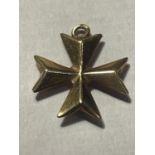 A TESTED TO 18 CARAT GOLD MALTESE CROSS PENDANT GROSS WEIGHT ONE GRAM