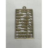 AN 9 CARAT GOLD ABACUS PENDANT GROSS WEIGHT 3.17 GRAMS