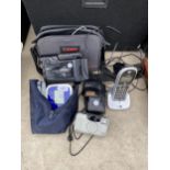 AN ASSORTMENT OF ELECTRICALS TO INCLUDE CAMERAS AND PHONE ETC