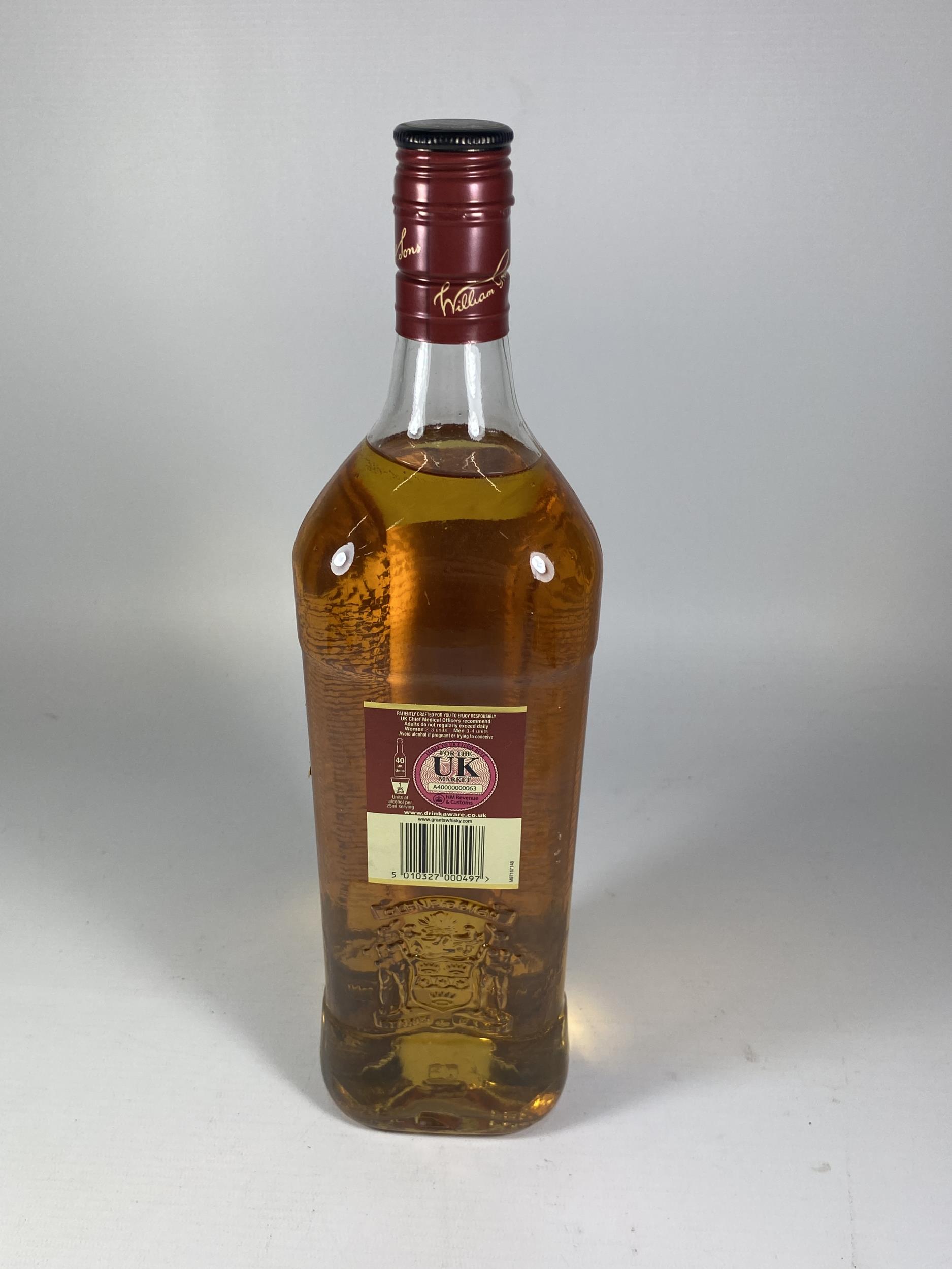 1 X 1L BOTTLE - GRANT'S BLENDED SCOTCH WHISKY - Image 3 of 3