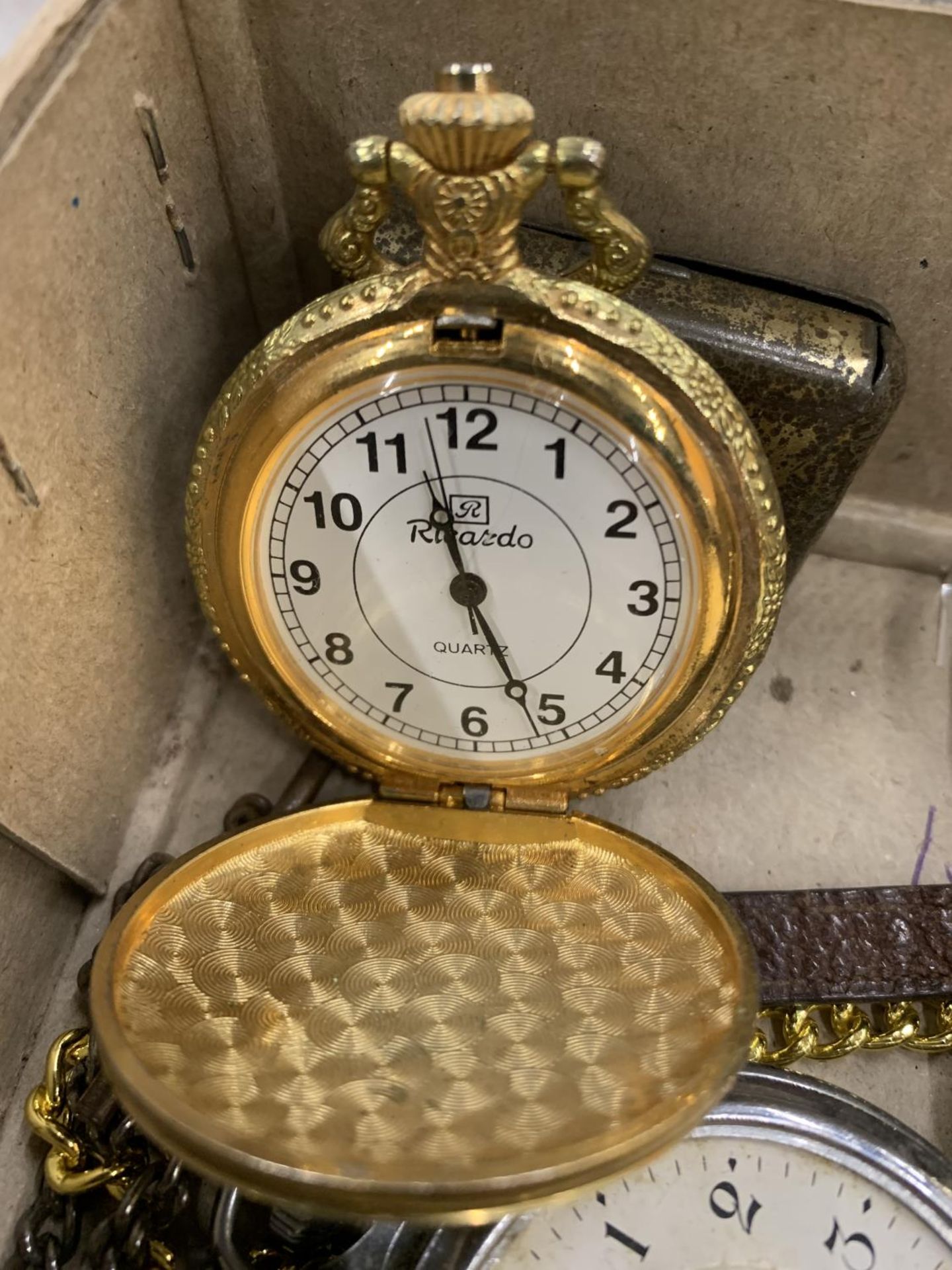 A VINTAGE INGERSOLL POCKET WATCH - A/F, TWO MODERN POCKET WATCHES, A TRIUMPH POCKET WATCH IN CASE, - Image 3 of 5