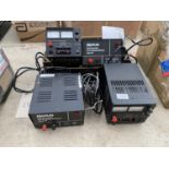 TWO MAPLIN REGULATED DC POWER SUPPLY UNITS AND TWO MANSON DC POWER SUPPLY UNITS