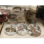 A QUANTITY OF COLLECTOR'S PLATES TO INCLUDE "THE FOREST YEAR," A LIMITED EDITION "OVER THE