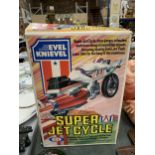A VINTAGE EVEL KNIEVEL SUPER JET CYCLE BOX - PLEASE NOTE THIS IS FOR THE BOX ONLY