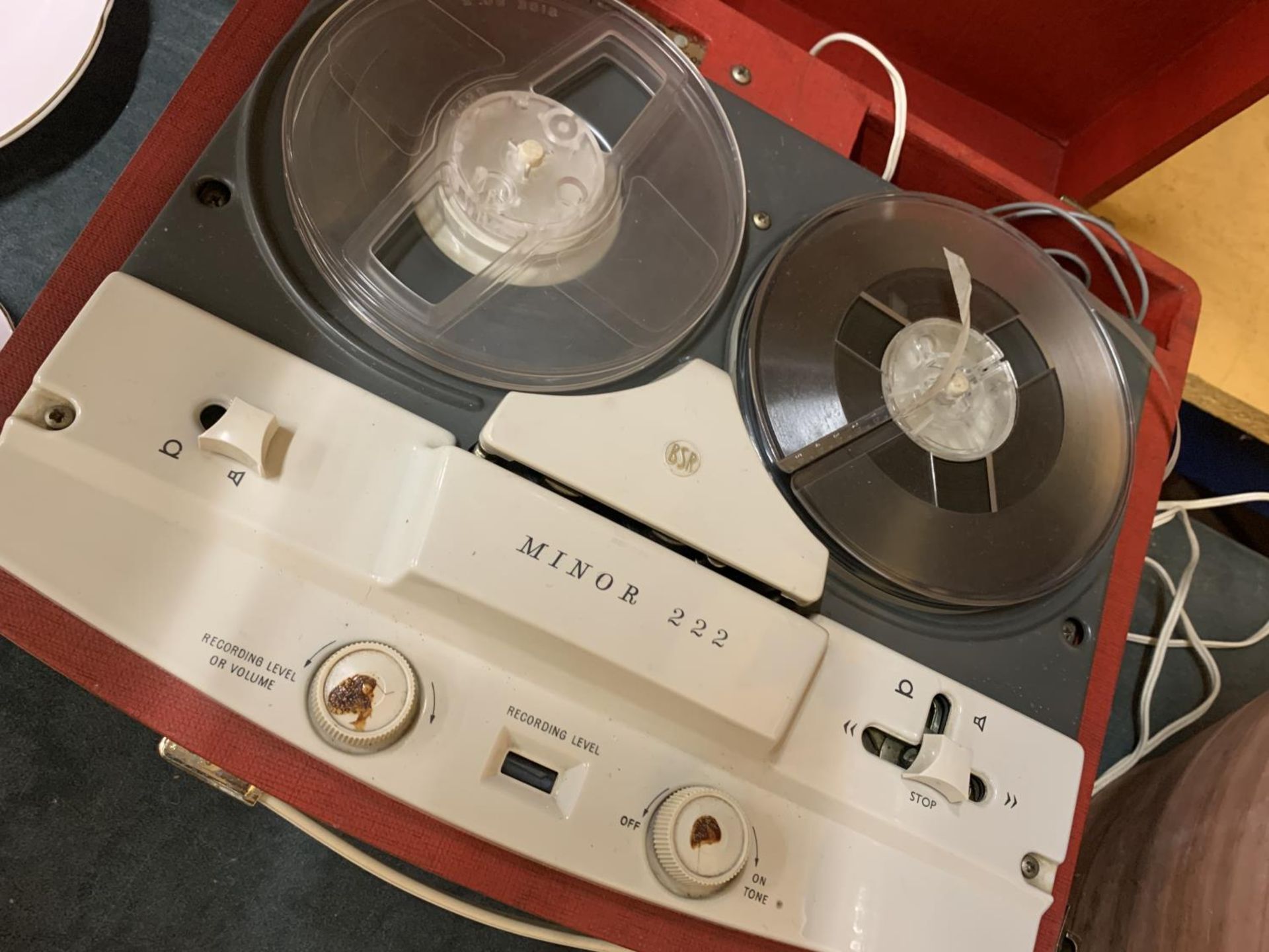 A BSR MINOR 222 TAPE TO TAPE RECORDER IN GOOD CONDITION - Image 3 of 3