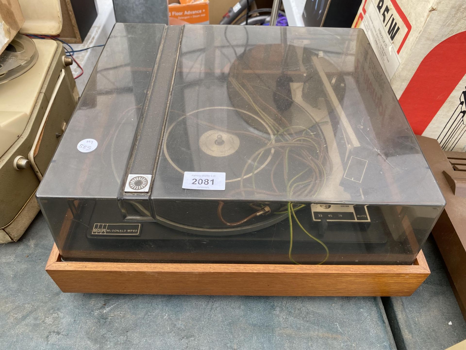 A VINTAGE BSR MCDONALD MP60 RECORD PLAYER