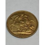 AN EDWARD VII 1904 GOLD SOVEREIGN WITH EPHEMERA