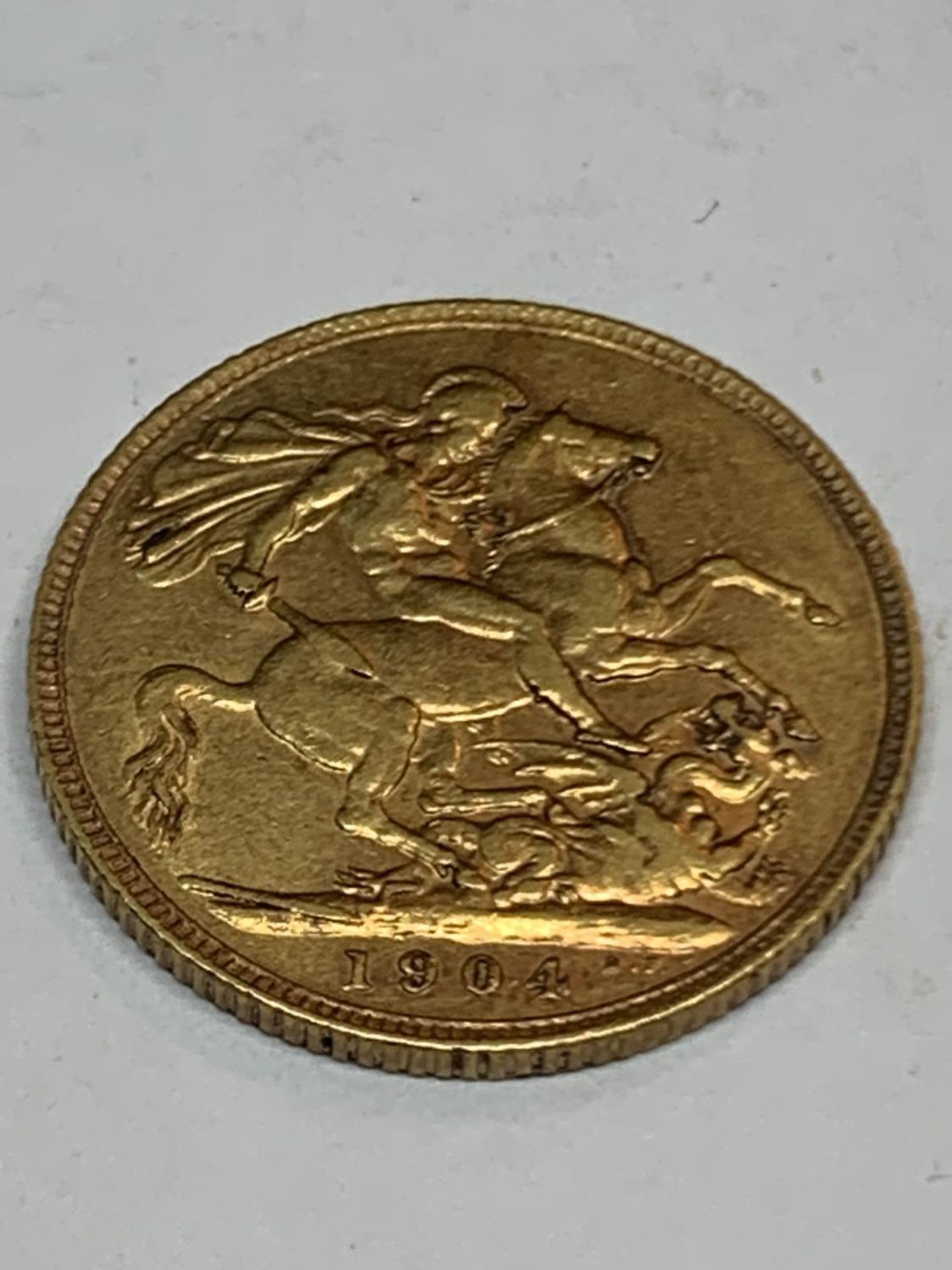 AN EDWARD VII 1904 GOLD SOVEREIGN WITH EPHEMERA