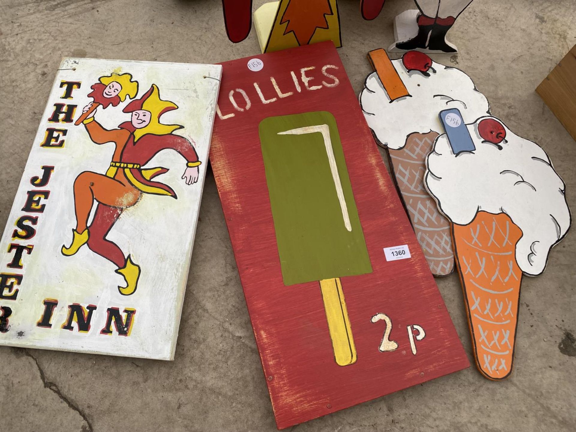 AN ASSORTMENT OF VINTAGE STYLE WOODEN HAND PAINTED SIGNS - Image 2 of 2
