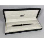 A BOXED MONT BLANC BALL POINT PEN