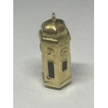 AN 18 CARAT GOLD MORROCAN STYLE LANTERN PENDANT GROSS WEIGHT 5.56 GRAMS