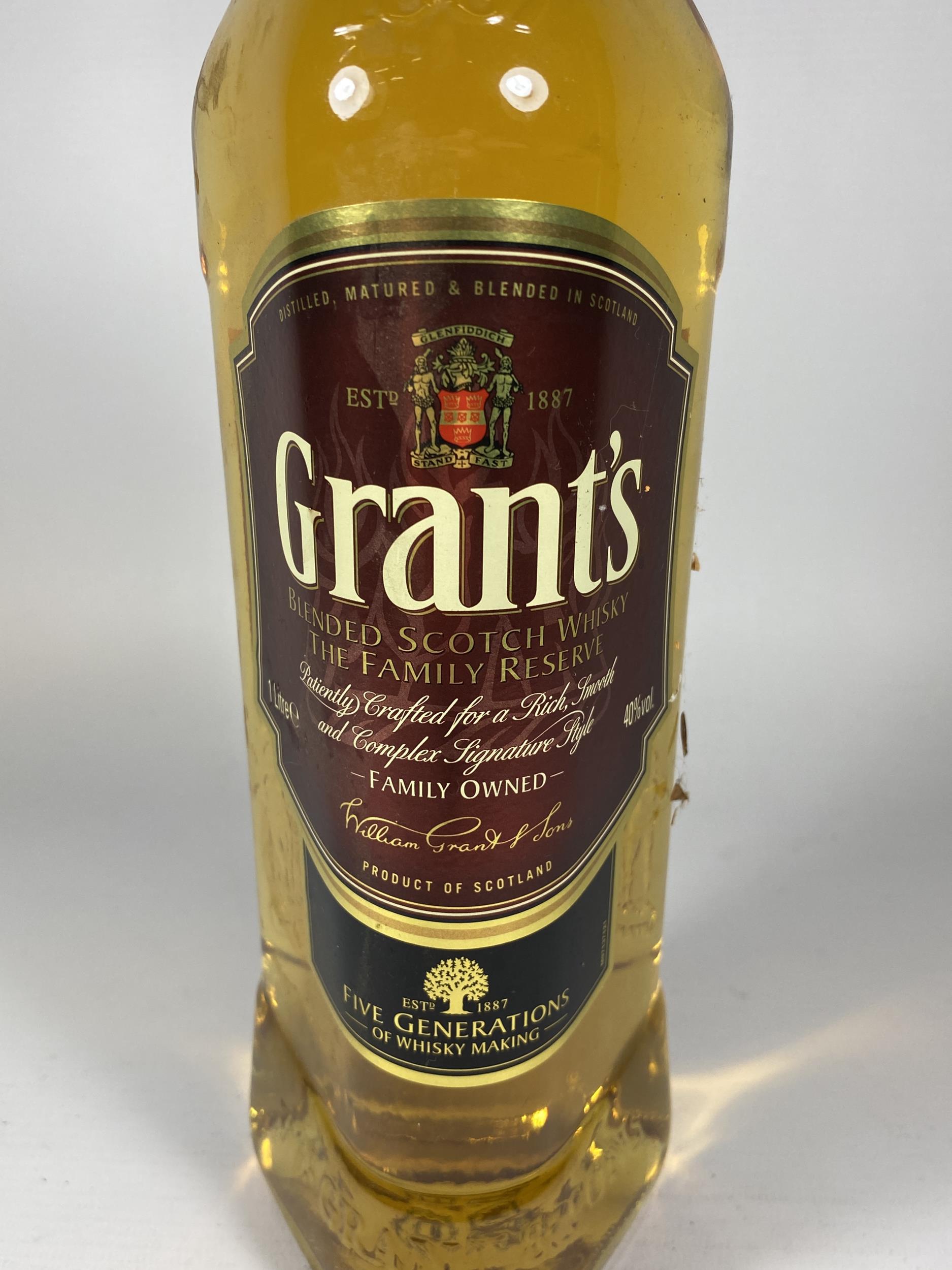 1 X 1L BOTTLE - GRANT'S BLENDED SCOTCH WHISKY - Image 2 of 3